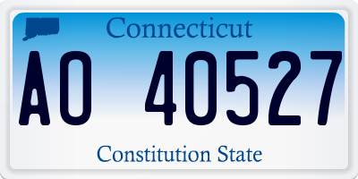 CT license plate AO40527