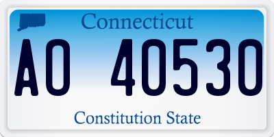 CT license plate AO40530