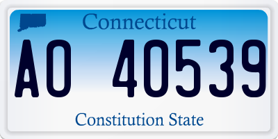 CT license plate AO40539