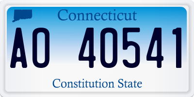 CT license plate AO40541