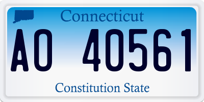 CT license plate AO40561