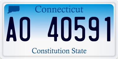CT license plate AO40591