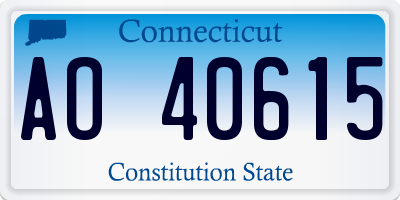 CT license plate AO40615