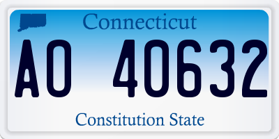 CT license plate AO40632