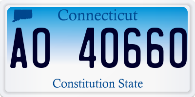 CT license plate AO40660