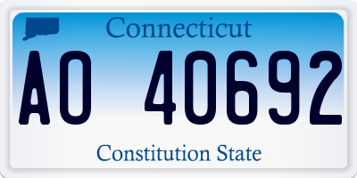 CT license plate AO40692