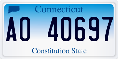CT license plate AO40697