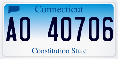CT license plate AO40706
