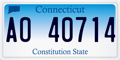 CT license plate AO40714