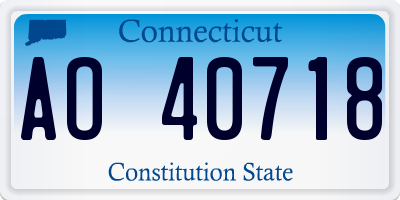 CT license plate AO40718