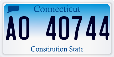 CT license plate AO40744