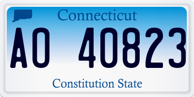 CT license plate AO40823