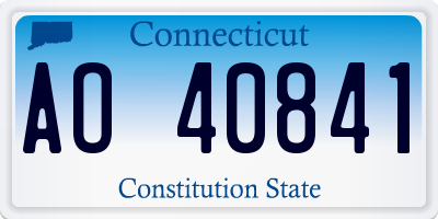 CT license plate AO40841