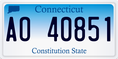 CT license plate AO40851
