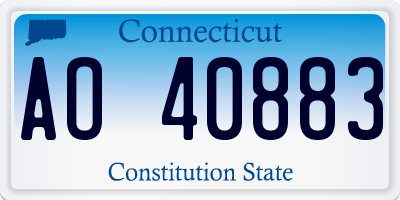 CT license plate AO40883