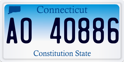 CT license plate AO40886