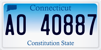 CT license plate AO40887