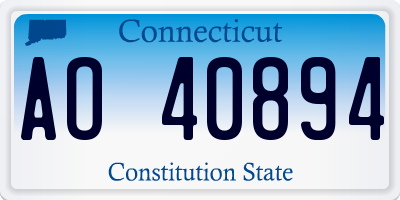 CT license plate AO40894