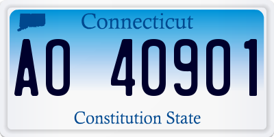 CT license plate AO40901