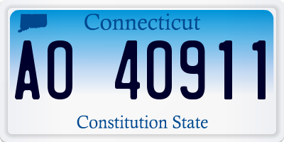 CT license plate AO40911