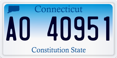 CT license plate AO40951