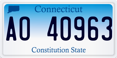 CT license plate AO40963