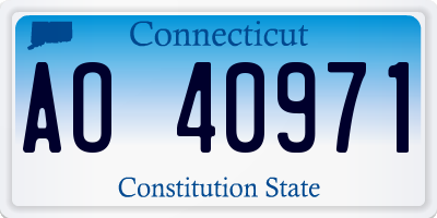 CT license plate AO40971