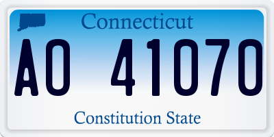 CT license plate AO41070