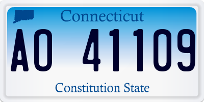 CT license plate AO41109