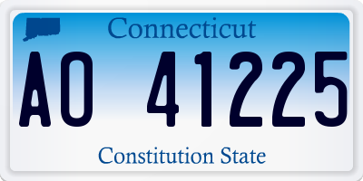 CT license plate AO41225
