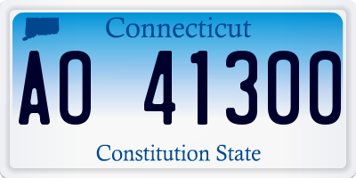 CT license plate AO41300
