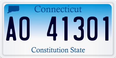 CT license plate AO41301