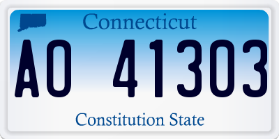 CT license plate AO41303
