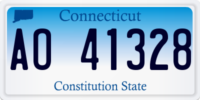 CT license plate AO41328