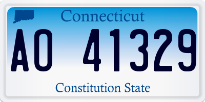 CT license plate AO41329