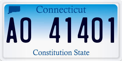 CT license plate AO41401