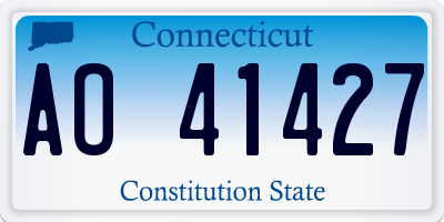 CT license plate AO41427
