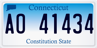CT license plate AO41434