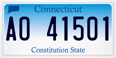 CT license plate AO41501