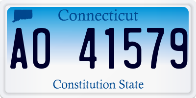 CT license plate AO41579
