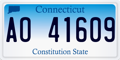 CT license plate AO41609