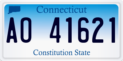 CT license plate AO41621
