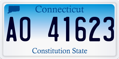 CT license plate AO41623