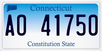 CT license plate AO41750