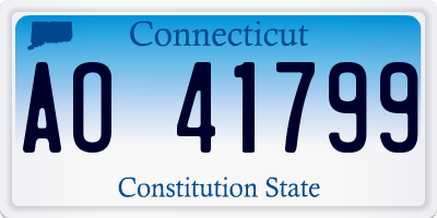CT license plate AO41799