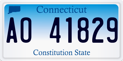 CT license plate AO41829