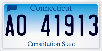 CT license plate AO41913