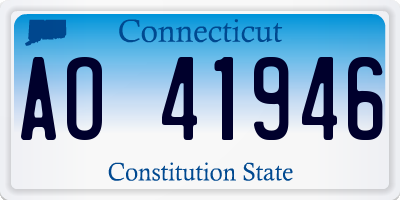 CT license plate AO41946