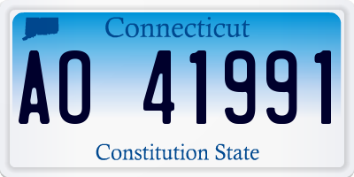 CT license plate AO41991
