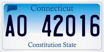 CT license plate AO42016
